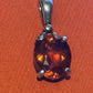 Pre Owned James Avery Retired RARE HTF Citrine Drop Silver Pendant