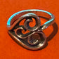 Pre owned James Avery Retired Silver Scrolled Heart Wrap Ring Size 9