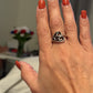 Pre owned James Avery Retired Silver Scrolled Heart Wrap Ring Size 9