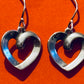 Pre owned James Avery Retired Silver Vintage Ribbon Heart Dangle Earrings W/ JA Box