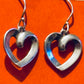 Pre owned James Avery Retired Silver Vintage Ribbon Heart Dangle Earrings W/ JA Box