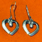 Pre owned James Avery Retired Silver Vintage Ribbon Heart Dangle Earrings W/ JA Box