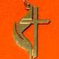 Pre owned James Avery Retired 14k Gold Methodist Cross Pendant or Charm