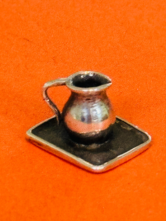 Pre Owned James Avery Retired Hard to Find Silver Pitcher and Tray Charm