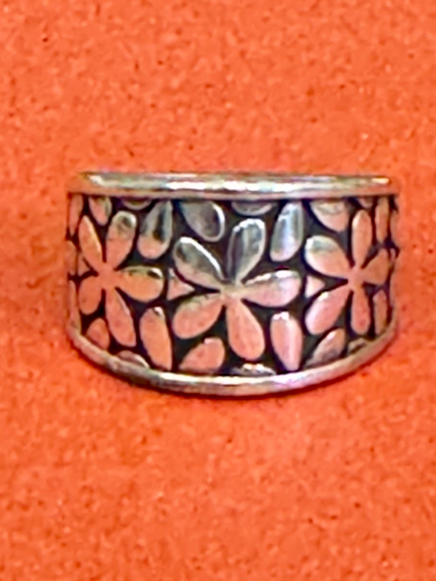 Pre Owned James Avery Retired Silver Spring Blossom Ring Size 7