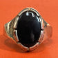 Pre Owned James Avery Retired Black Oval Onyx Ring Size 6.75