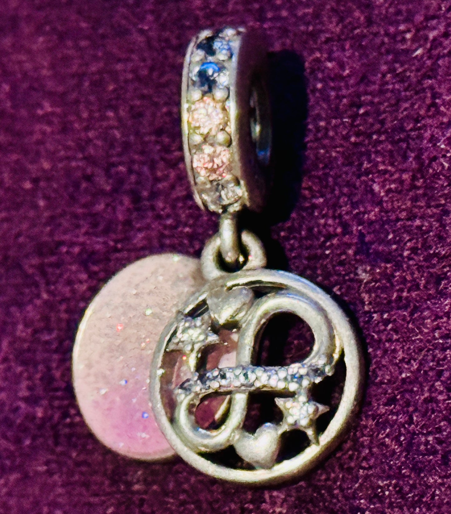 Pre Owned Authentic Pandora Infinity Hearts And Stars I Love You To Infinity Dangle Charm