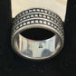 Pre-Owned James Avery Retired Sterling Silver Wide Band Ring Triple Row Dotted Size 7
