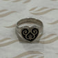 Pre-Owned James Avery Retired Sterling Silver Heart Scroll Ring Size 10