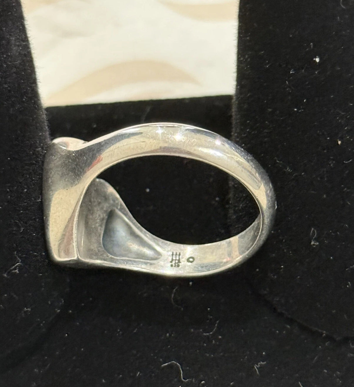 Pre-Owned James Avery Retired Sterling Silver Heart Scroll Ring Size 10