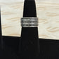 Pre-Owned James Avery Retired Sterling Silver Wide Band Ring Triple Row Dotted Size 7