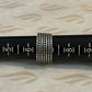 Pre-Owned James Avery Retired Sterling Silver Wide Band Ring Triple Row Dotted Size 7