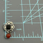 Pre-Owned James Avery RARE Retired Sterling Silver Onyx Carnelian Drop Dangle Earrings