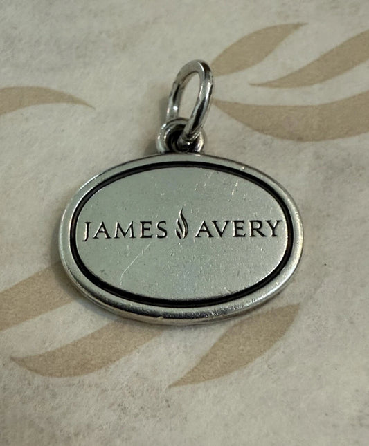 Pre-Owned James Avery RARE Retired Sterling Silver James Avery Oval Disc Charm