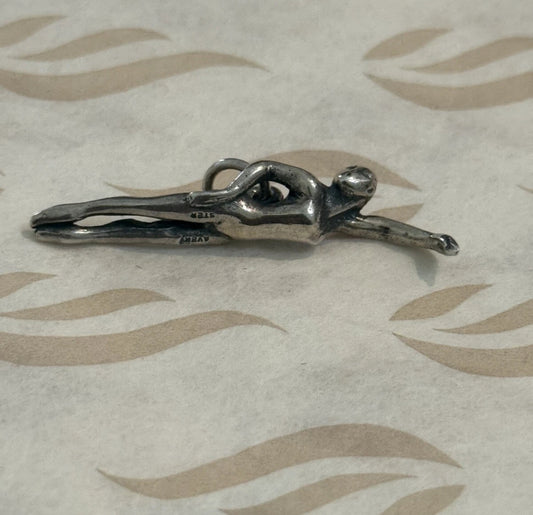 Pre-Owned James Avery Retired Sterling Silver Swimmer Charm