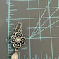 Pre-Owned James Avery Retired Sterling Silver Cross of Adoration Ear Hooks w/ Pearls
