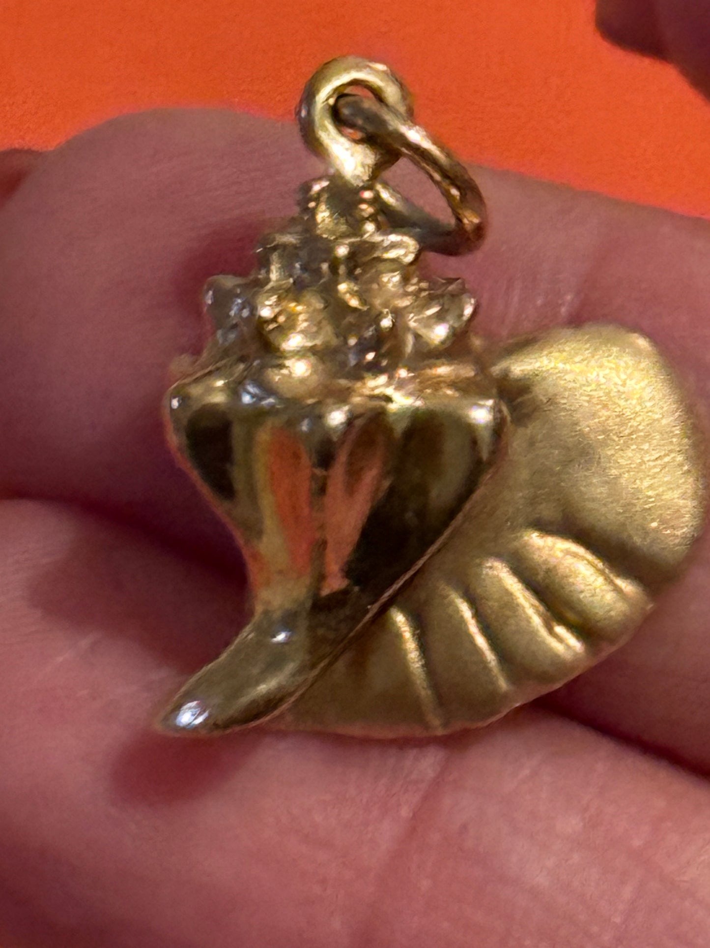 PreOwned James Avery Retired Rare HTF 14k Gold Spider Conch Sea Shell Charm