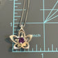 Pre-Owned James Avery Retired 925 Silver Star Flower & Amethyst Pendant w/ 18”Necklace