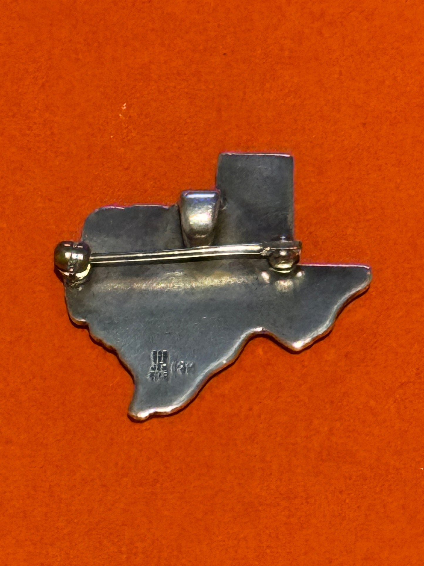 Pre Owned James Avery Retired Rare Silver and 14k Gold Texas Bluebonnet Pendant or Pin