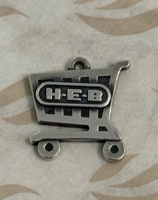 Pre-Owned James Avery Retired RARE H-E-B Shopping Cart Charm
