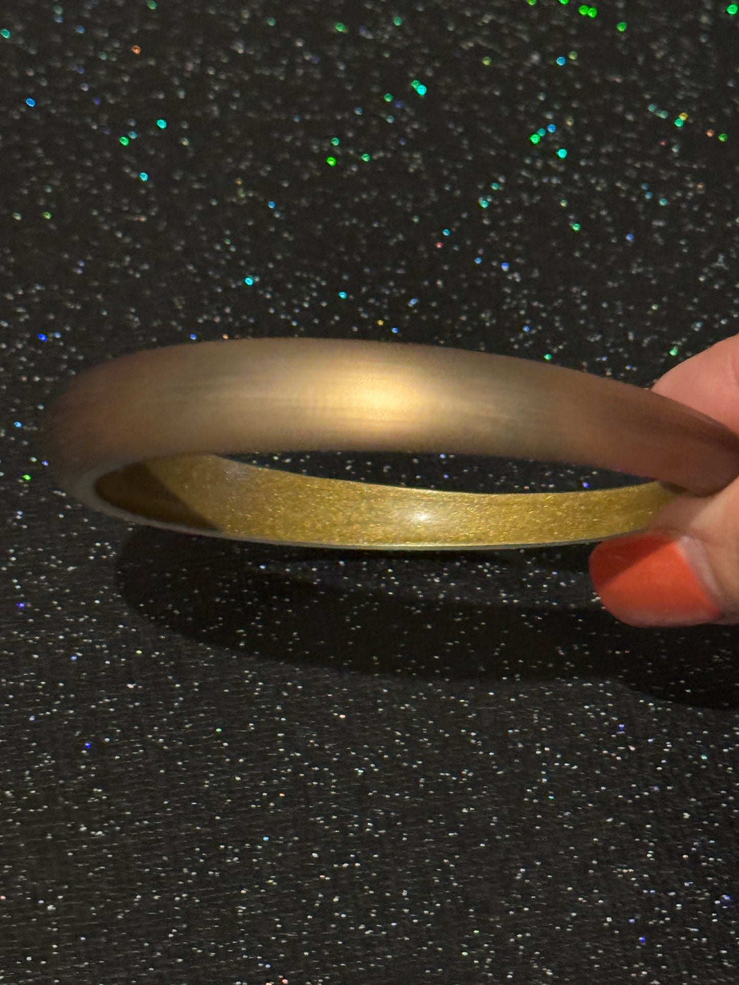 Pre Owned Alexis Bittar Lucite Champagne Gold Bangle Bracelet