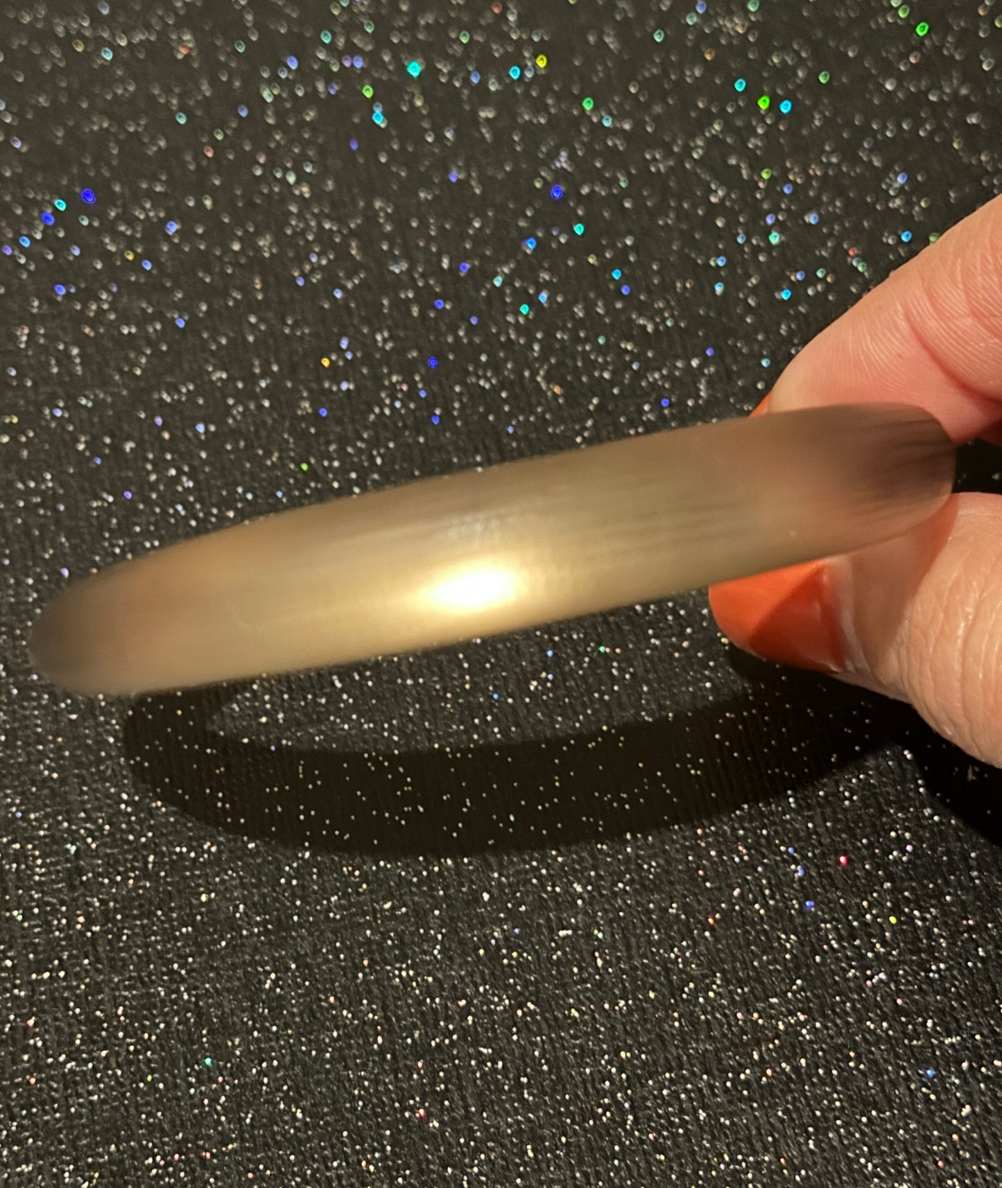 Pre Owned Alexis Bittar Lucite Champagne Gold Bangle Bracelet