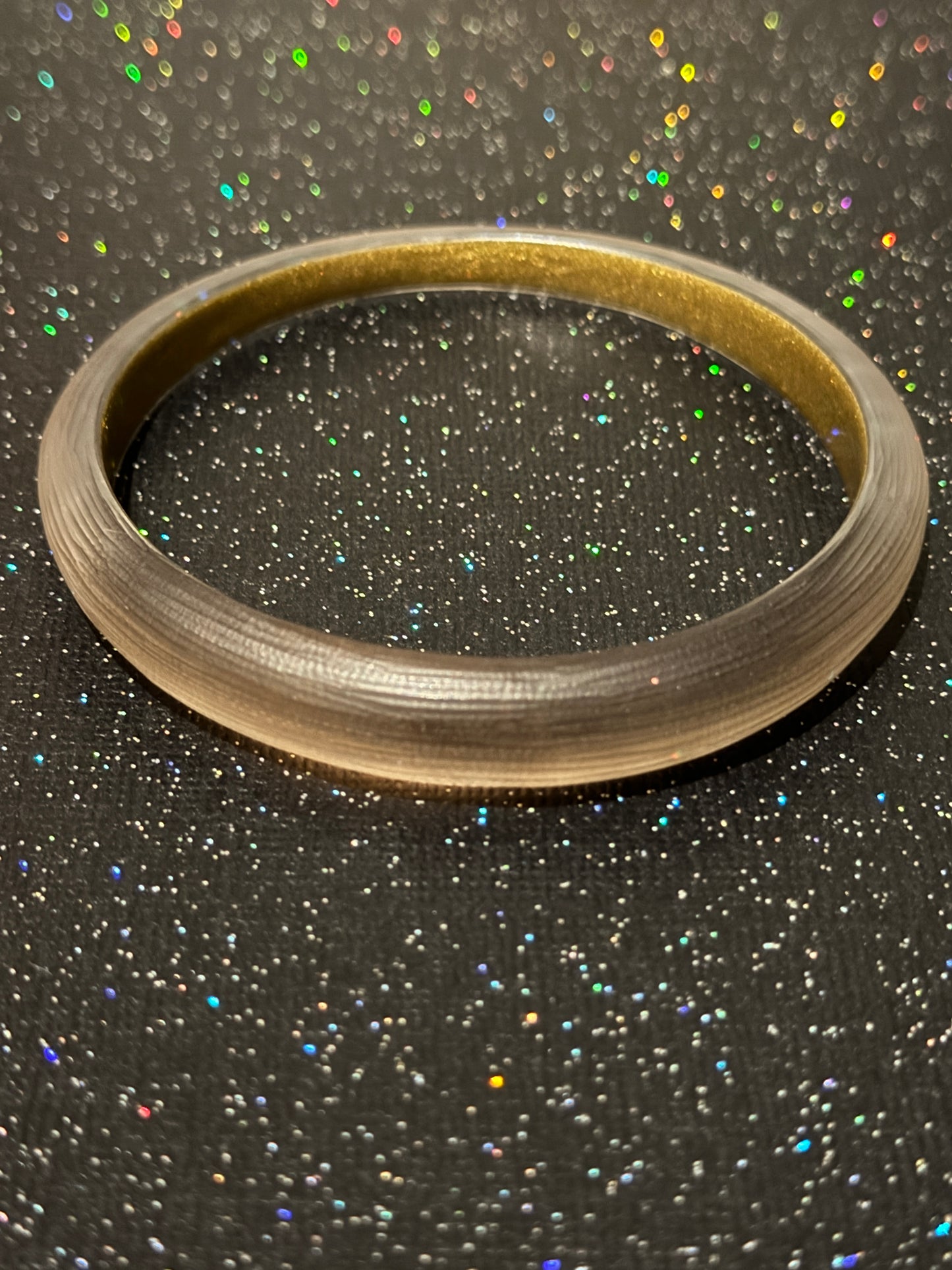 Pre Owned Alexis Bittar Lucite Champagne Gold Bangle Bracelet