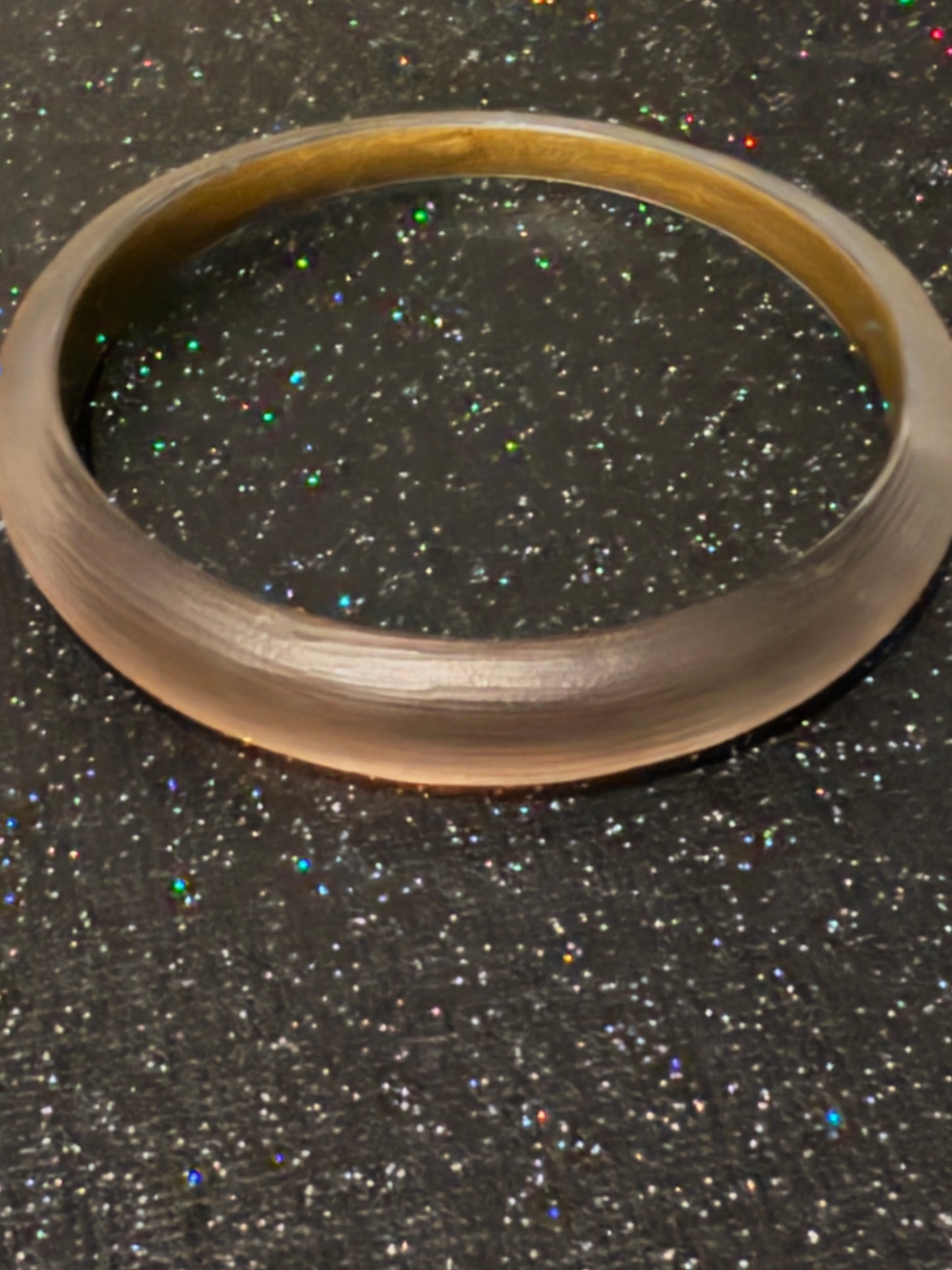 Pre Owned Alexis Bittar Lucite Champagne Gold Bangle Bracelet