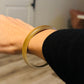 Pre Owned Alexis Bittar Lucite Liquid Gold Bangle Bracelet