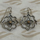 Pre-Owned James Avery Sterling Silver & Bronze Bella Rosa Ear Hooks