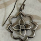Pre-Owned James Avery Sterling Silver & Bronze Bella Rosa Ear Hooks