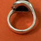 Pre Owned James Avery Retired RARE Silver And Black Round Onyx Cabochon Ring Size 7