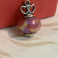 Pre-Owned James Avery Retired Pink Iridescent Two Hearts Finial Charm