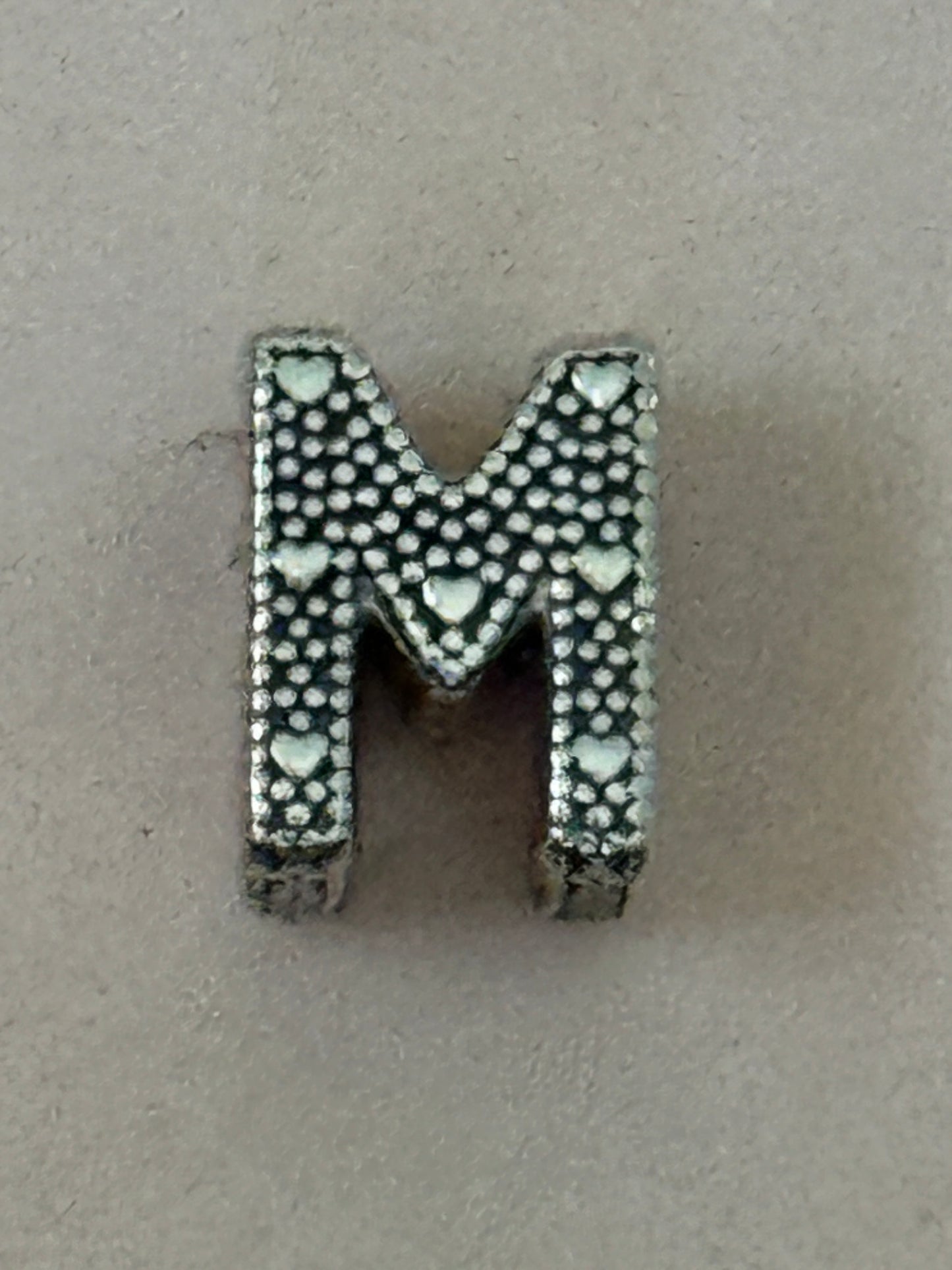 Pre Owned 925 Silver PANDORA M Initial Charm Slider