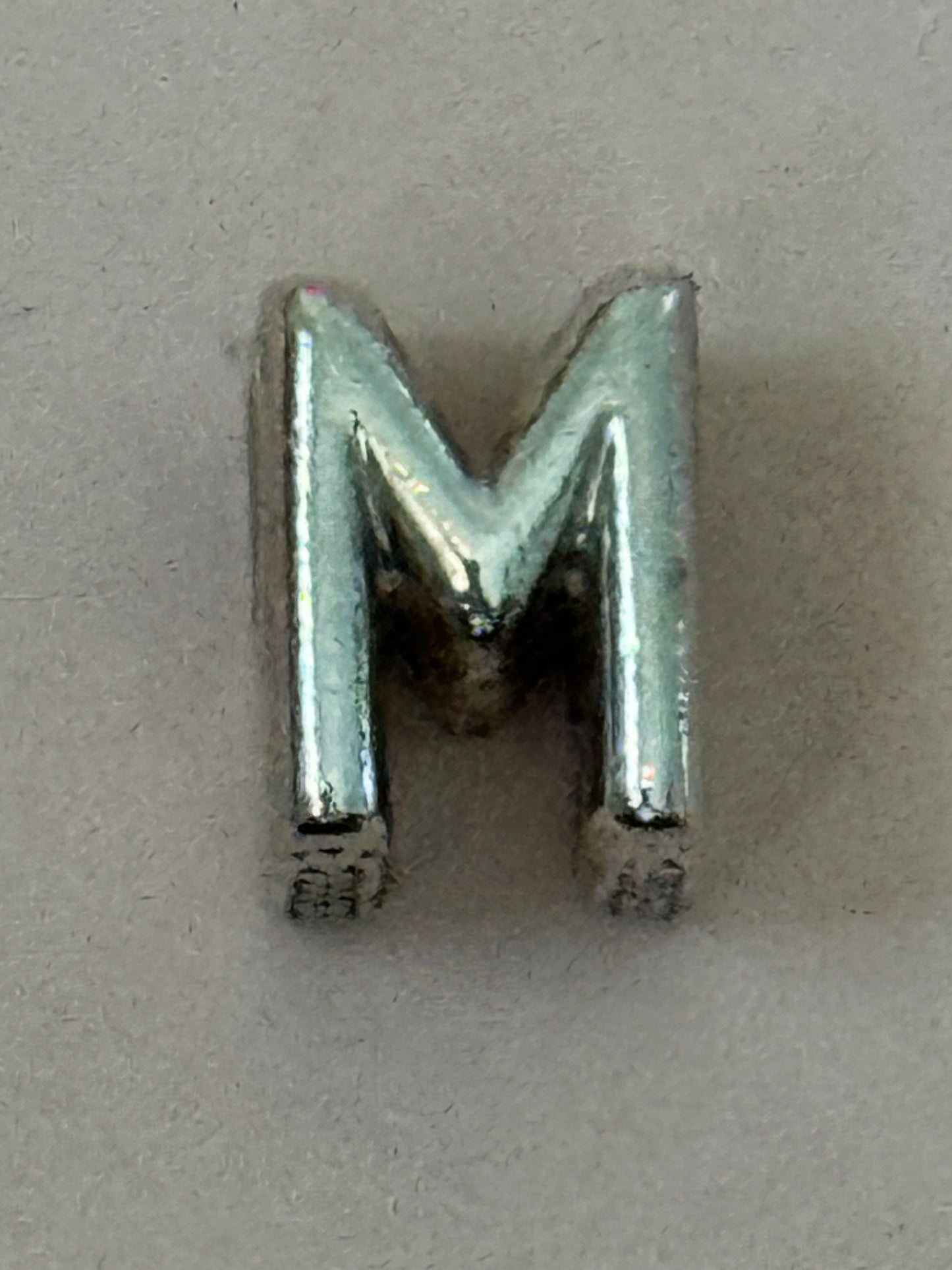 Pre Owned 925 Silver PANDORA M Initial Charm Slider