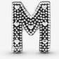 Pre Owned 925 Silver PANDORA M Initial Charm Slider