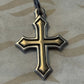 Pre-Owned James Avery Retired Sterling Silver & 18k Gold Passion Cross Pendant
