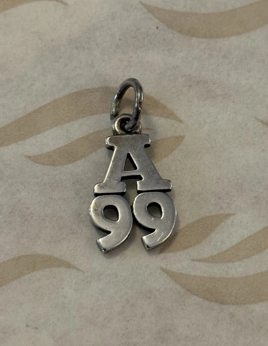 Pre-Owned James Avery Retired Sterling Silver “A 99” Charm