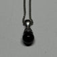 Pre-Owned James Avery Retired Sterling Silver Beaded Black Onyx Pendant 18” Necklace