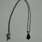 Pre-Owned James Avery Retired Sterling Silver Beaded Black Onyx Pendant 18” Necklace