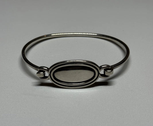 Pre-Owned James Avery Retired Sterling Silver Engravable Hook On 2.5” Bracelet