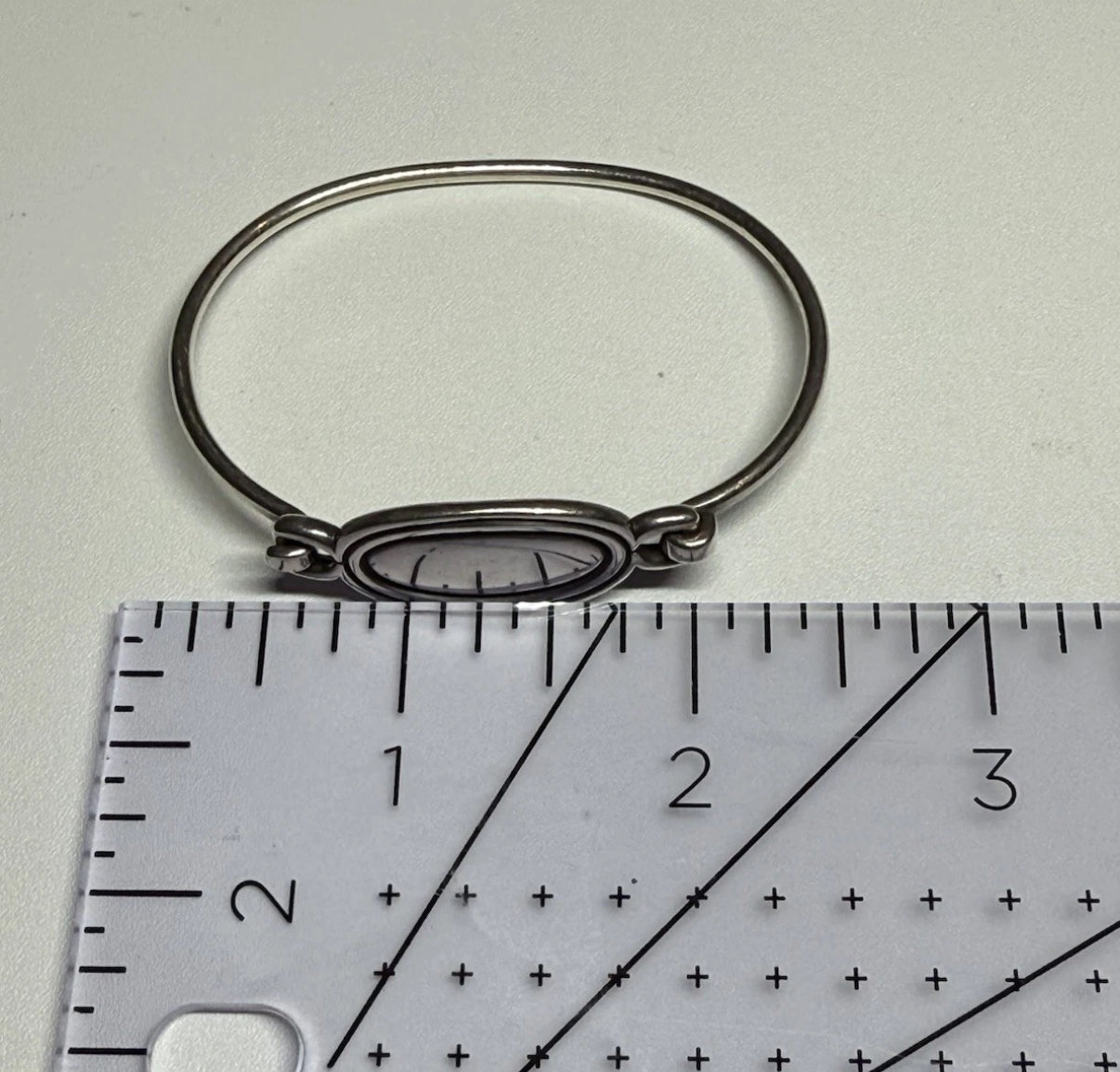 Pre-Owned James Avery Retired Sterling Silver Engravable Hook On 2.5” Bracelet