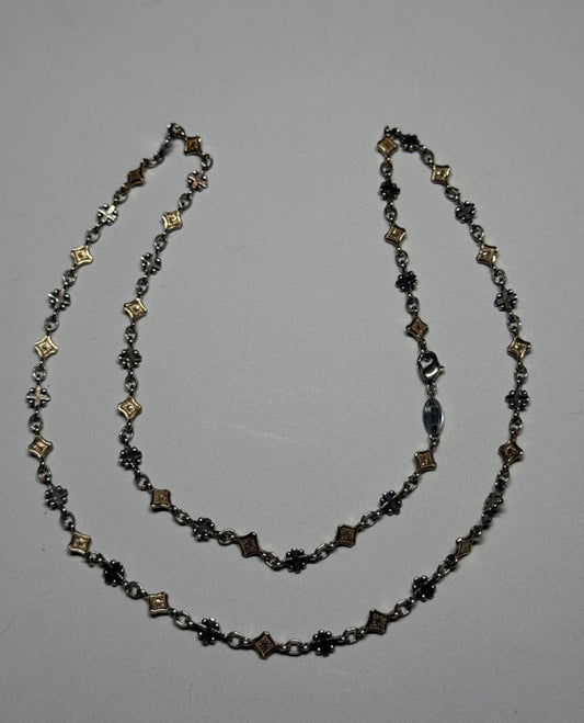 Pre-Owned James Avery Retired 14k Gold & Sterling Silver Glory To Glory 24” Necklace