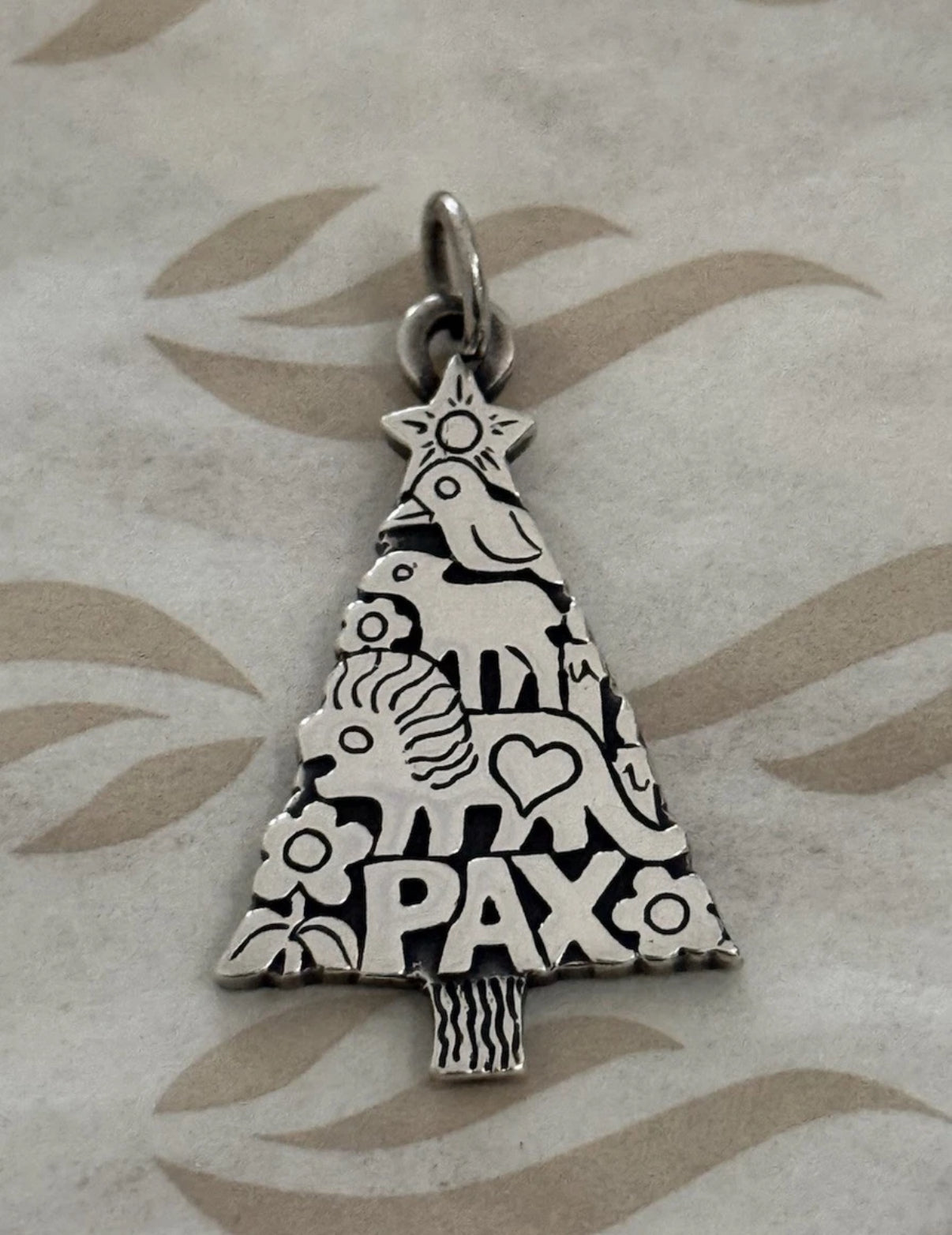 Pre-Owned James Avery Retired Sterling Silver Pax Tree of Love Peace Pendant