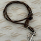 Pre-Owned James Avery Retired Sterling Silver Anchor Hook Leather 3” Bracelet