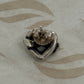 Pre-Owned James Avery Retired Sterling Silver Heart Knot Stud Earrings