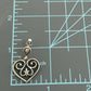 Pre-Owned James Avery Retired Sterling Silver French Heart Scroll Dangle Earrings