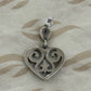 Pre-Owned James Avery Retired Sterling Silver French Heart Scroll Dangle Earrings