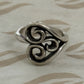 Pre-Owned James Avery Retired Sterling Silver Scroll Heart Ring Size 6.5