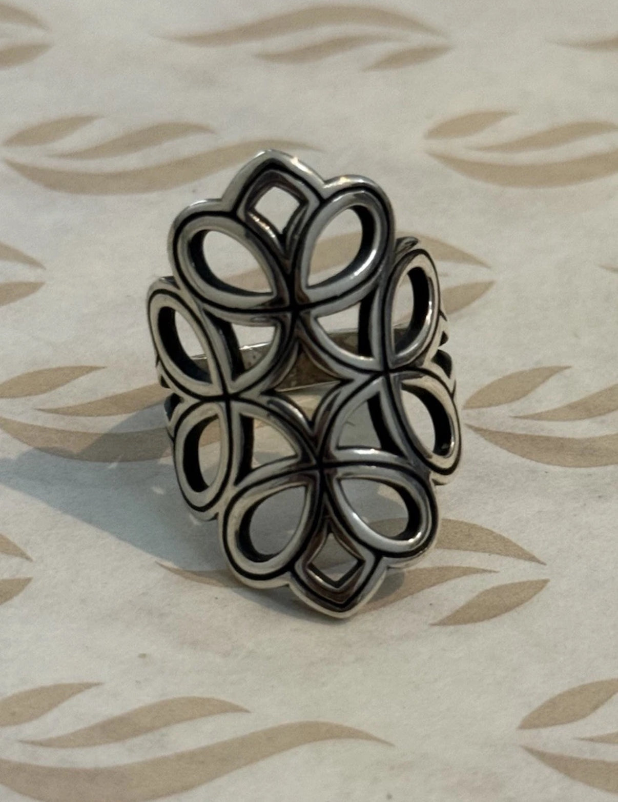 Pre-Owned James Avery Retired Sterling Silver Long Tracery Ring Size 8.5